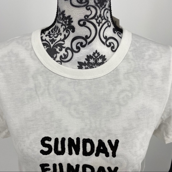 Bow & Drape Sunday Funday Sequined Graphic T-Shirt - Picture 4 of 12